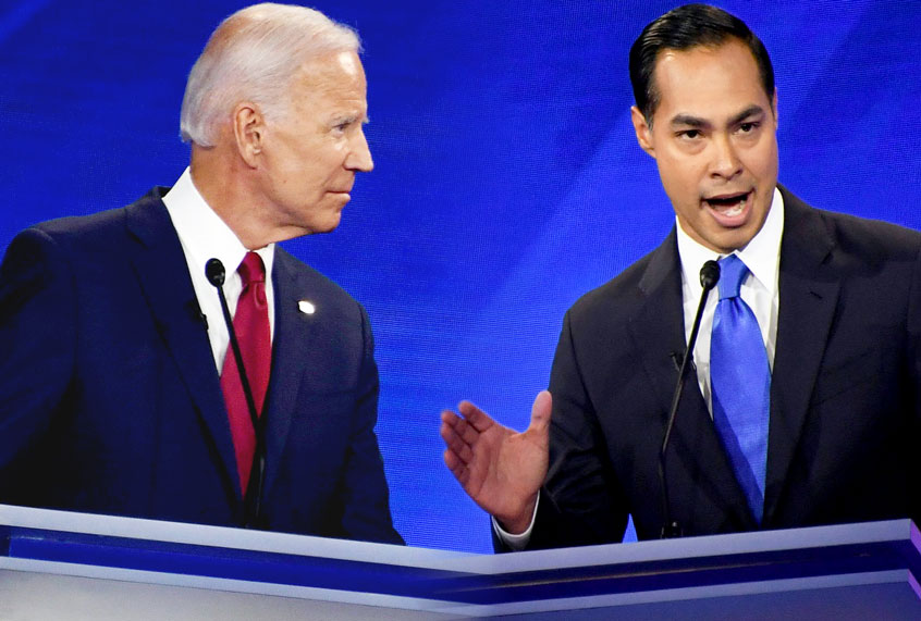 Joe Biden and Julian Castro (ROBYN BECK/AFP/Getty Images)