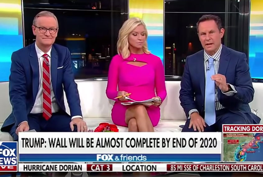 Ainsley Earhardt, Brian Kilmeade and Steve Doocy on "Fox & Friends", September 5, 2019. (Fox News)