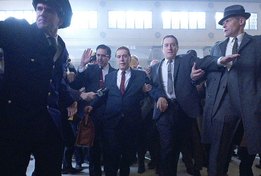 Ray Ramano (Bill Bufalino) Al Pacino (Jimmy Hoffa) and Robert De Niro (Frank Sheeran) in "The Irishman" (Netflix)