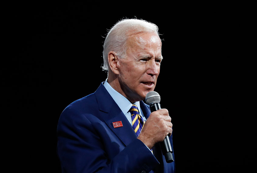 Democratic presidential candidate former Vice President Joe Biden speaks at the Presidential Gun Sense Forum, Saturday, Aug. 10, 2019, in Des Moines, Iowa. (AP Photo/Charlie Neibergall)