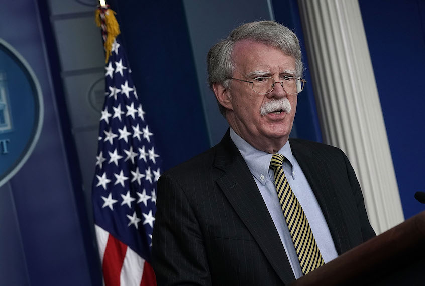 National Security Adviser John Bolton speaks during a White House news briefing at the James Brady Press Briefing Room of the White House October 3, 2018 in Washington, DC. (Getty Images/Alex Wong)