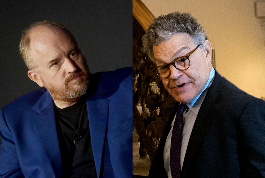 Louis CK and Al Franken (Ben Gabbe/Mandel Ngan/AFP/Getty Images)