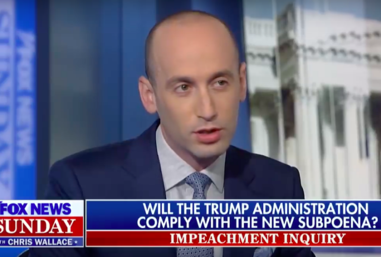 Stephen Miller and Chris Wallace on "Fox News Sunday." (Screenshot/Fox News Sunday)