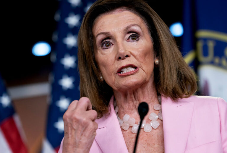 Speaker of the House Nancy Pelosi, D-Calif., meets with reporters just after the House Judiciary Committee approved guidelines for impeachment hearings on President Donald Trump, at the Capitol in Washington, Thursday, Sept. 12, 2019. (AP Photo/J. Scott Applewhite)