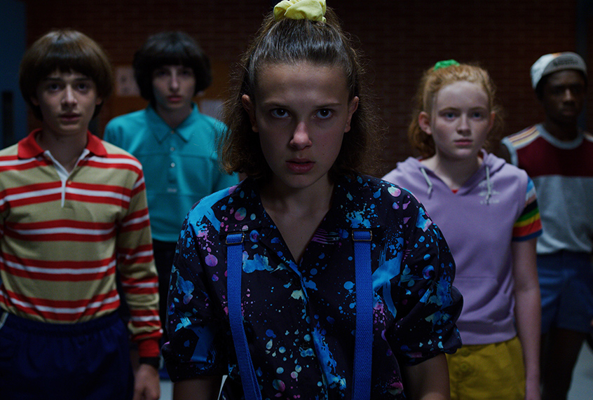 Noah Schnapp, Finn Wolfhard, Millie Bobby Brown, Sadie Sink, Caleb McLaughlin in "Stranger Things" (Netflix)