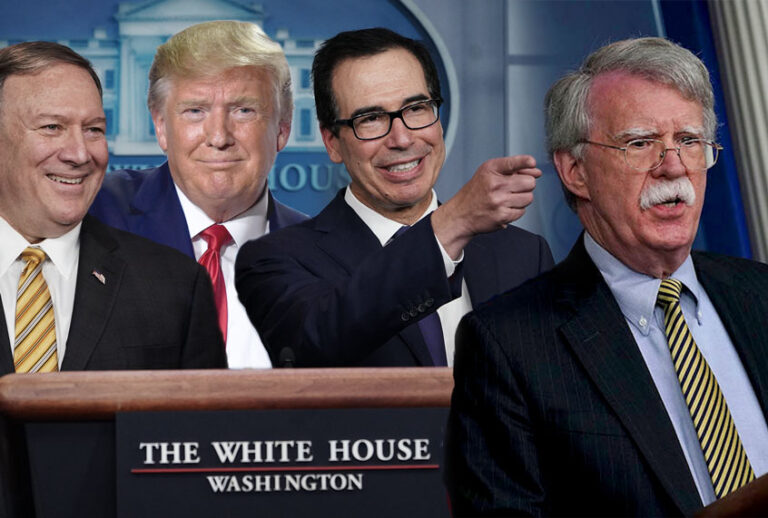 Donald Trump, Steve Mnuchin, Mike Pompeo and John Bolton (Getty Images/Salon)