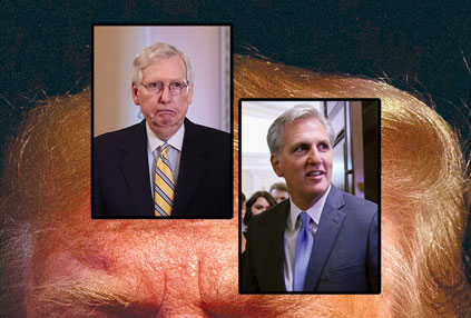 Mitch McConnell, Kevin McCarthy and Donald Trump (AP Photo/Getty Images/Salon)