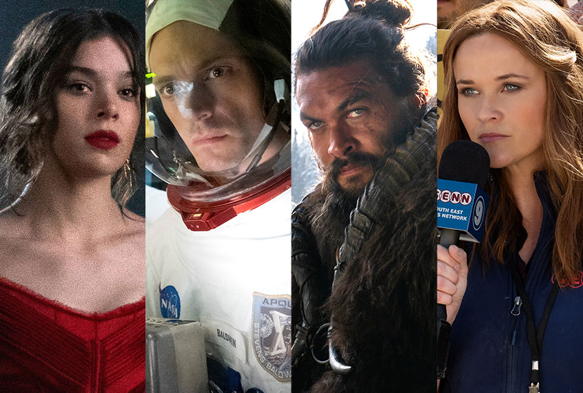 Stills from Apple TV+ series Dickinson, For All Mankind, See, and The Morning Show (Apple)