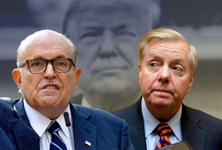 Former Mayor of New York City Rudy Giuliani and Sen. Lindsey Graham (AP Photos/Getty Images/Salon)
