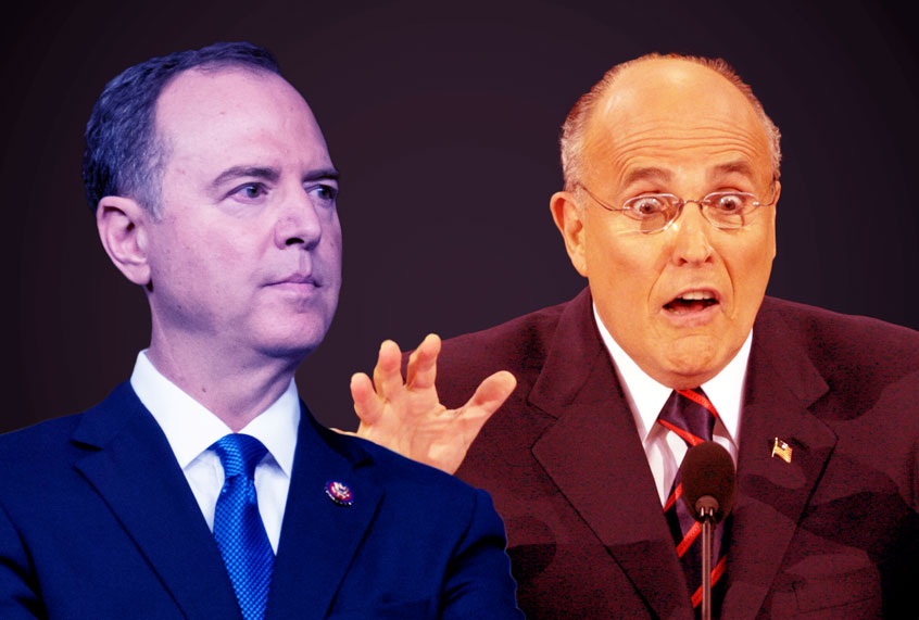 House Intelligence Committee Chairman Adam Schiff and Rudy Giuliani (AP Photos/Salon)