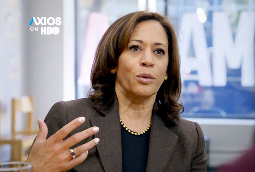 Kamala Harris on Axios (Axios/HBO)