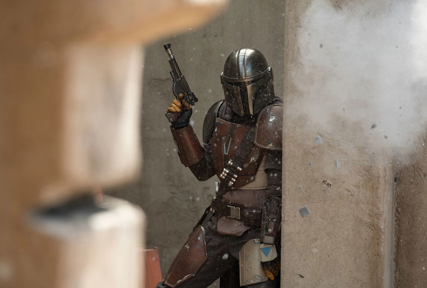 The Mandalorian (Pedro Pascal) in Lucasfilm's THE MANDALORIAN. (Francois Duhamel/Lucasfilm Ltd.)