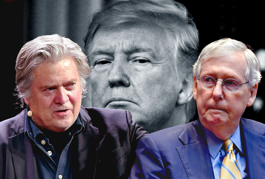 Steve Bannon VS Mitch McConnell (Getty Images/AP Photo/Salon)