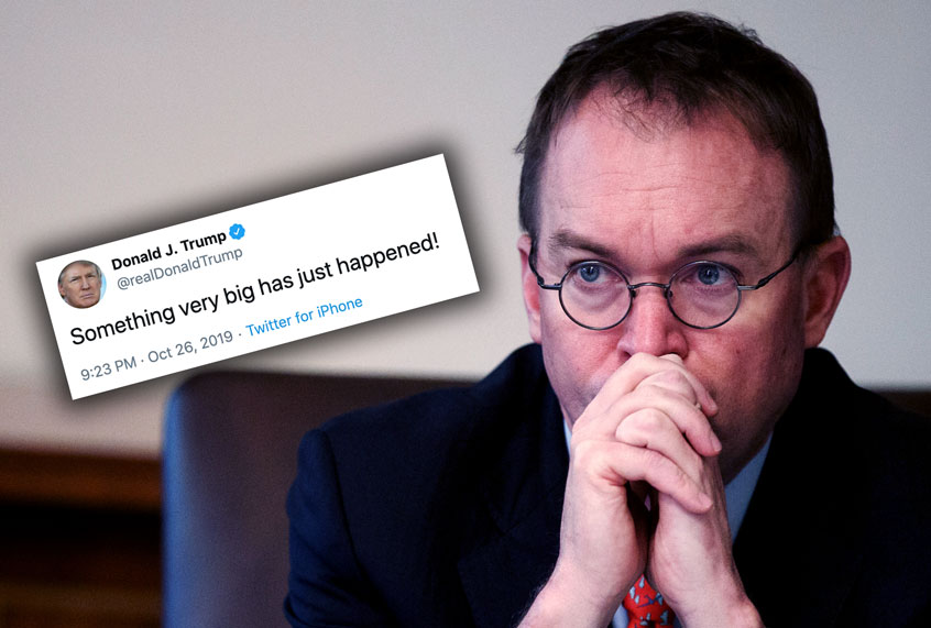 White House chief of staff Mick Mulvaney (AP Photo/Evan Vucci/Twitter)