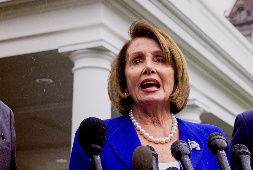 House Majority Leader Steny Hoyer of Md., left, House Speaker Nancy Pelosi of Calif., and Senate Minority Leader Chuck Schumer of N.Y., speak with reporters after a meeting with President Donald Trump at the White House, Wednesday, Oct. 16, 2019, in Washington. (AP Photo/Alex Brandon)