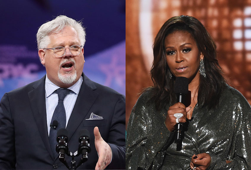 Glenn Beck and Michelle Obama (Mark Wilson/Kevin Winter/Getty Images)