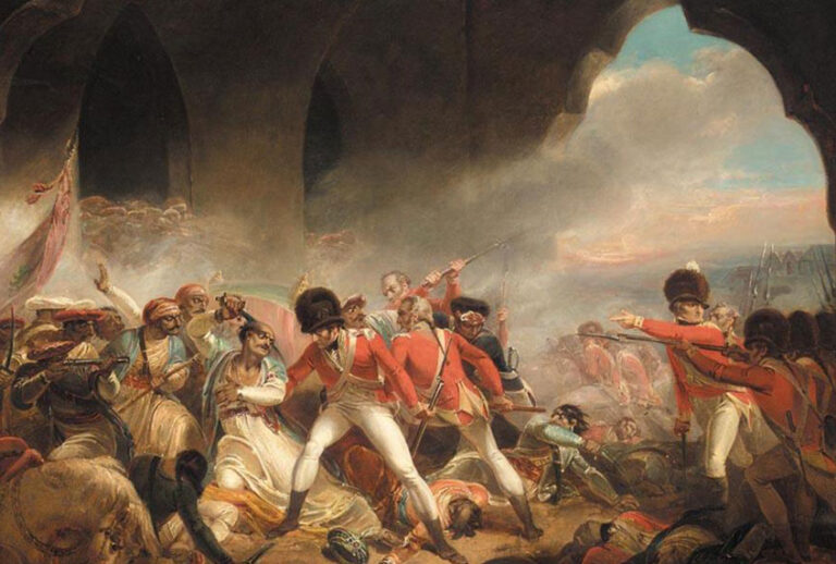 "The Last Effort and Fall of Tippoo Sultaun," by Henry Singleton, c.1800 (Wiki Commons)