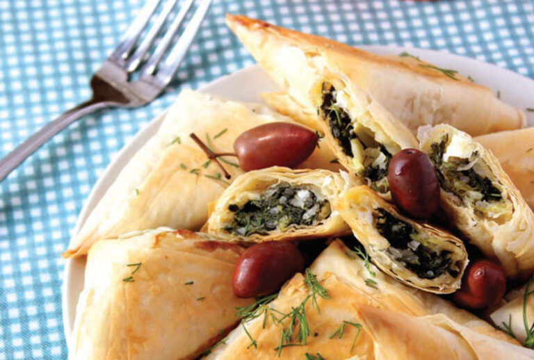 Spinach Pie Triangles (Spanakopitakia) (Skyhorse Publishing)