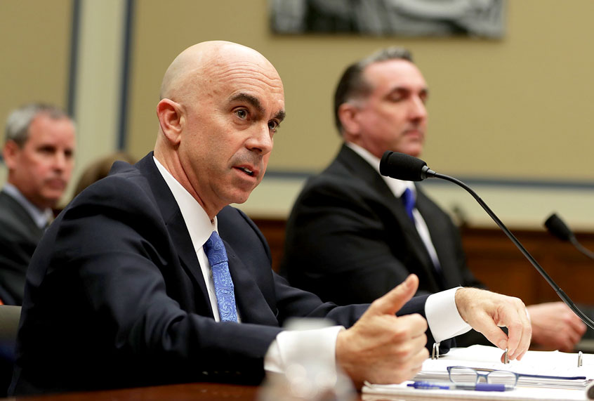 U.S. State Department Inspector General Steve Linick (L) and I. Charles McCullough III (R), inspector general of the intelligence community, testify during a hearing before House Oversight and Government Reform Committee July 7, 2016 on Capitol Hill in Washington, DC. The committee held a hearing "Oversight of the State Department," focusing on the FBI's recommendation not to prosecute Democratic presidential candidate Hillary Clinton for maintaining a private email server during her time as Secretary of State. (Alex Wong/Getty Images)