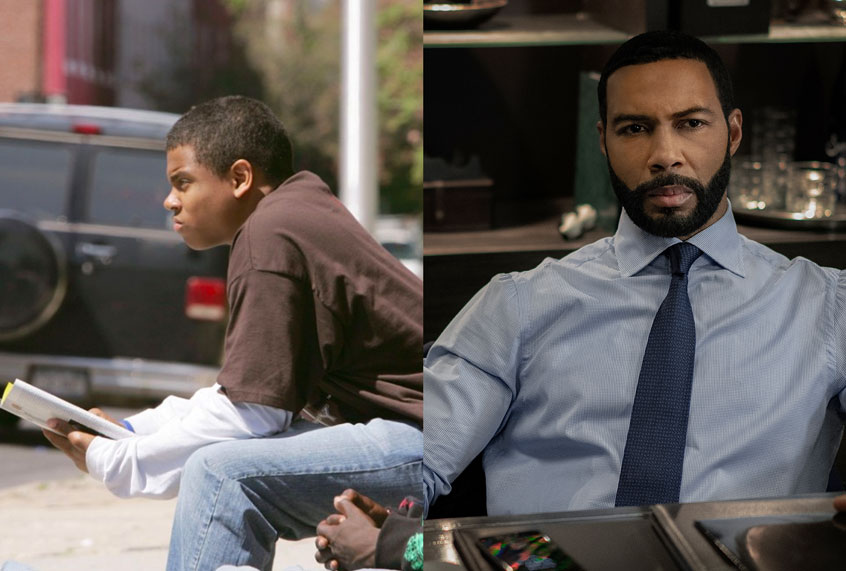 Tristan Mack Wilds in "The Wire" & Omari Hardwick in "Power" (HBO/STARZ)