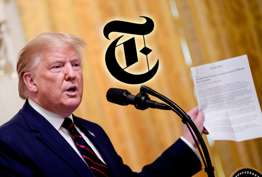 US President Donald Trump speaks during a joint press conference with Finnish President Sauli Niinisto (not shown) in the East Room of the White House in Washington, DC, on October 2, 2019. (BRENDAN SMIALOWSKI/AFP via Getty Images)