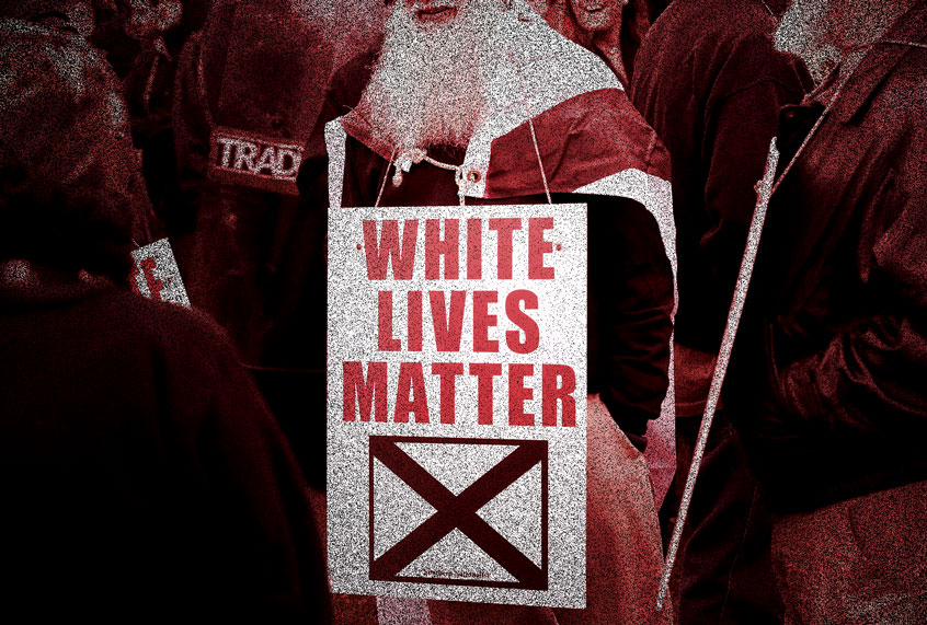 White nationalist attend a rally on October 28, 2017 in Shelbyville, Tennessee. The event billed as a White Lives Matter rally is hosted by Nationalist Front, which is a coalition of several white supremacist organizations. (Scott Olson/Getty Images/Salon)