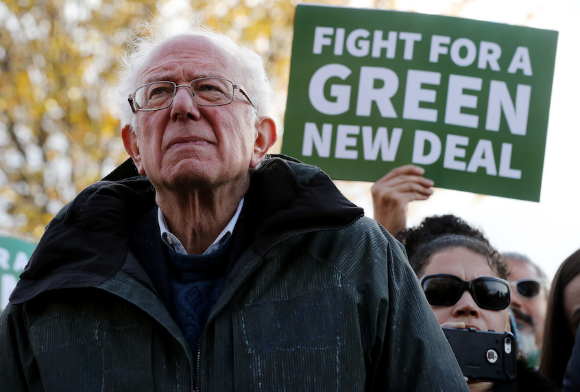 Democratic presidential candidate Sen. Bernie Sanders (I-VT) attends a news conference to introduce legislation to transform public housing as part of the Green New Deal outside the U.S. Capitol November 14, 2019 in Washington, DC. (Chip Somodevilla/Getty Images)