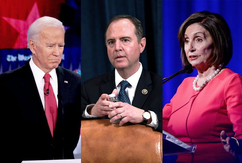 Joe Biden, Adam Schiff and Nancy Pelosi (AP Photo/Salon)