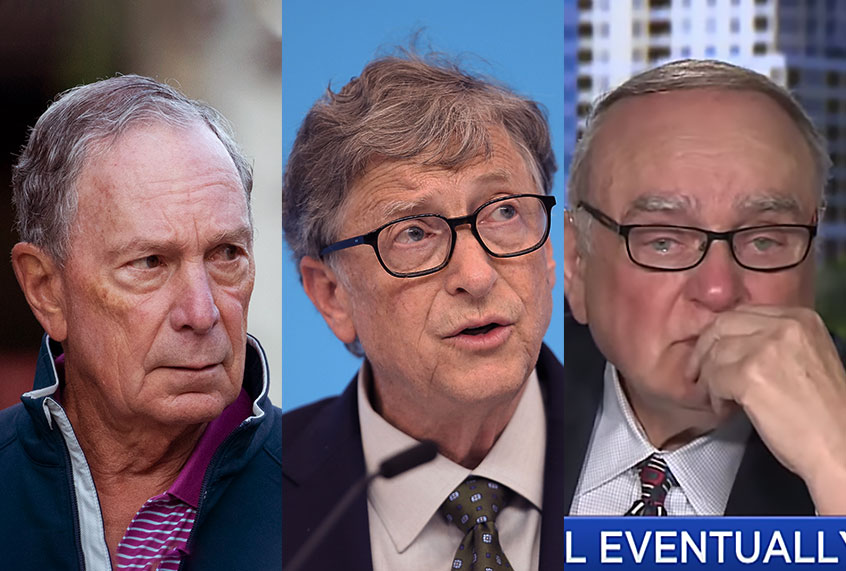 Michael Bloomberg, Bill Gates and Leon Cooperman (Getty Images/CNBC)