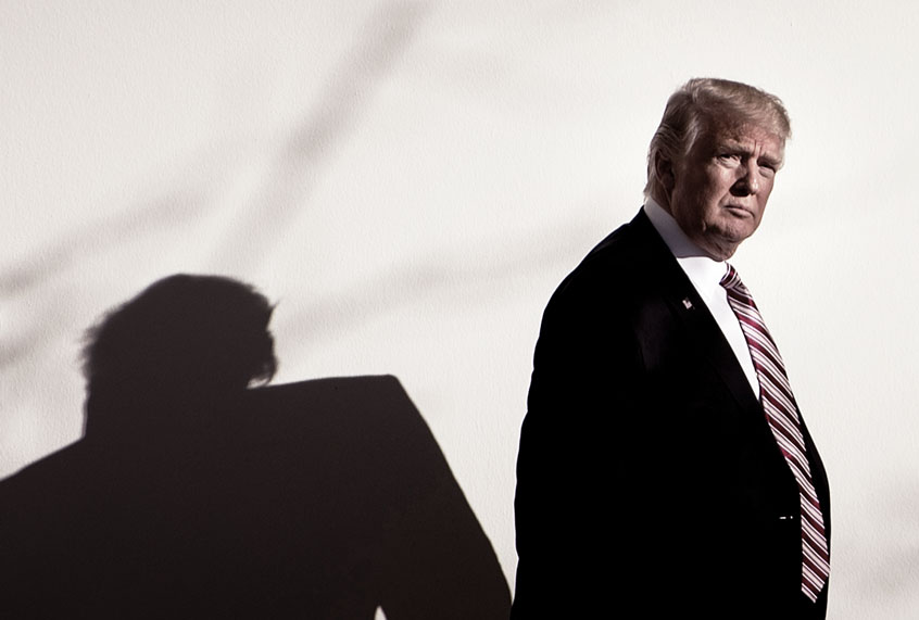 US President Donald Trump walks from the Residence to the West Wing of the White House (BRENDAN SMIALOWSKI/AFP via Getty Images)