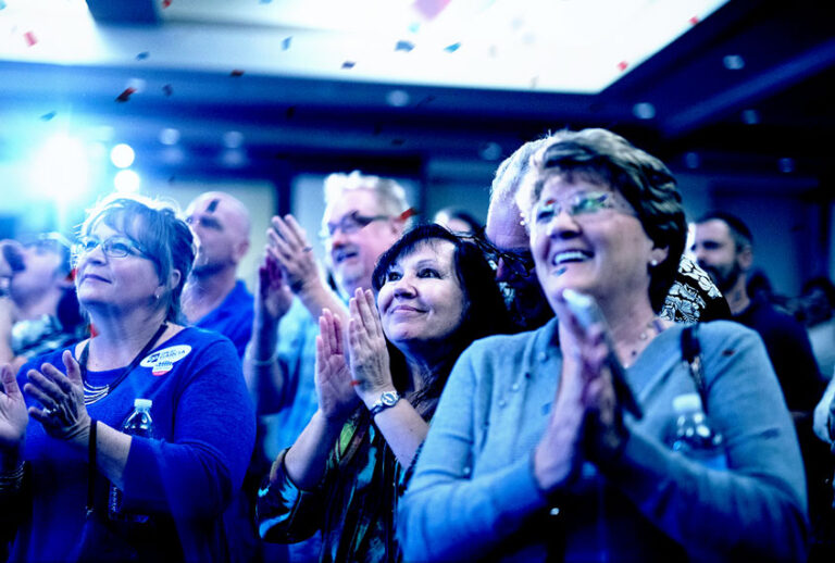 Election Day viewing party (Dominic Valente/Getty Images/Salon)