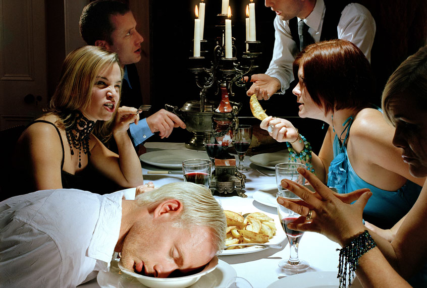 Fighting at a dinner table (Getty Images)