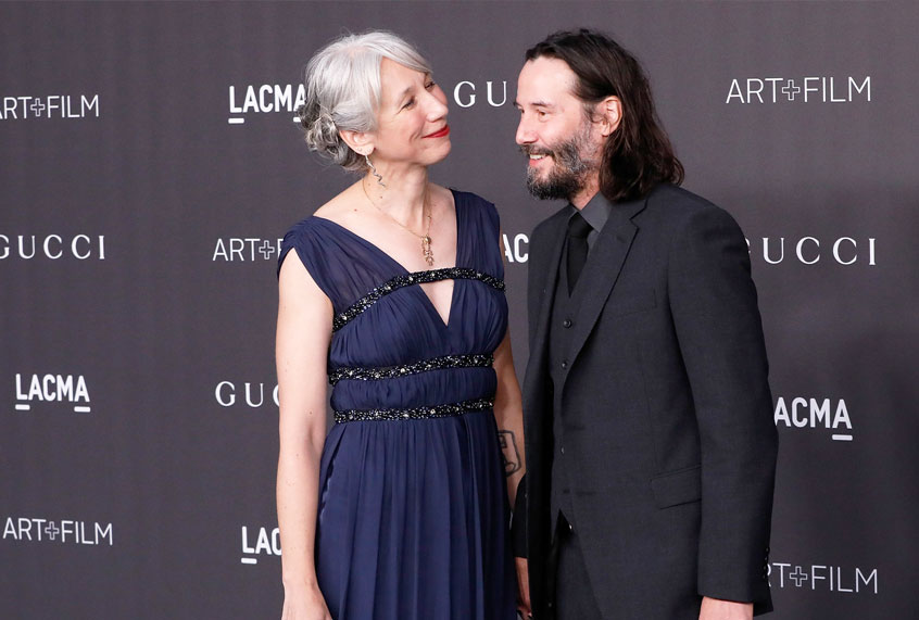 Alexandra Grant and Keanu Reeves attend the 2019 LACMA Art + Film Gala at LACMA on November 02, 2019 in Los Angeles, California. (Taylor Hill/Getty Images)