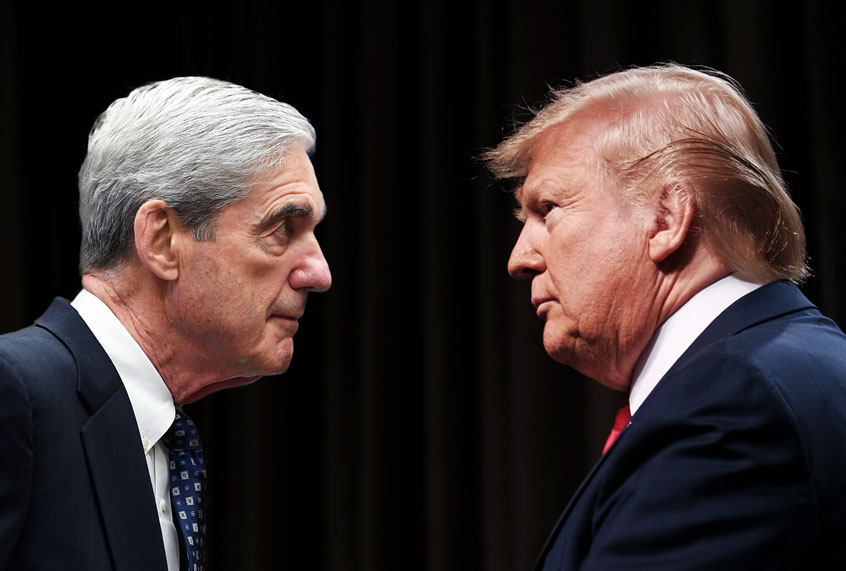 Former special counsel Robert Mueller and US President Donald Trump (AP Photo/Susan Walsh/Spencer Platt/Getty Images)
