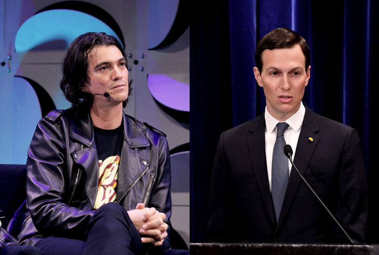 Adam Neumann and Jared Kushner (SAUL LOEB/AFP/Cindy Ord/Getty Images)