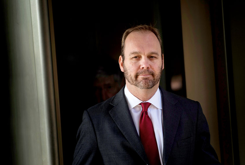 Former Trump campaign official Rick Gates leaves Federal Court on December 11, 2017 in Washington, DC. In October, Trump's one-time campaign chairman Paul Manafort and his deputy Rick Gates were arrested on money laundering and tax-related charges. / AFP PHOTO / Brendan Smialowski (Photo credit should read (BRENDAN SMIALOWSKI/AFP via Getty Images)