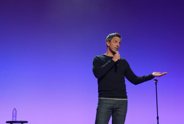 Seth Meyers' Netflix stand-up special Lobby Baby (David Schnack/Netflix)