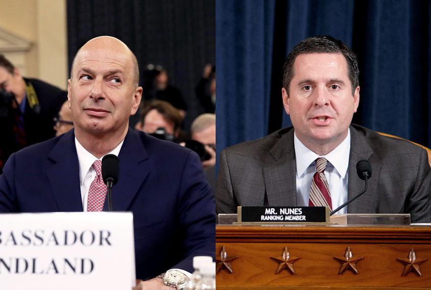 Devin Nunes and Gordon Sondland (Getty Images/Shawn Thew/Drew Angerer)