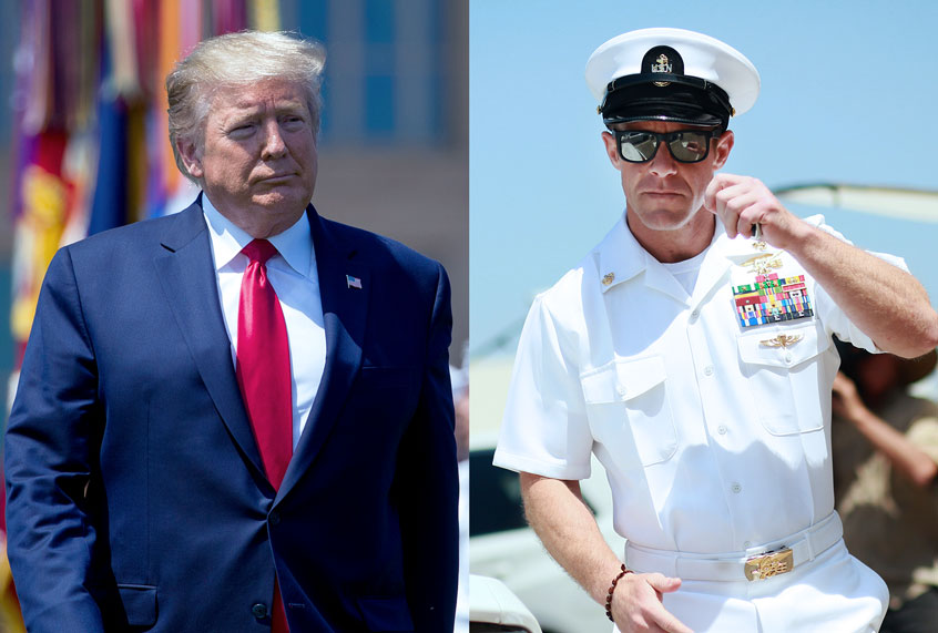 Donald Trump and Edward Gallagher (AP Photo/Getty Images/Salon)