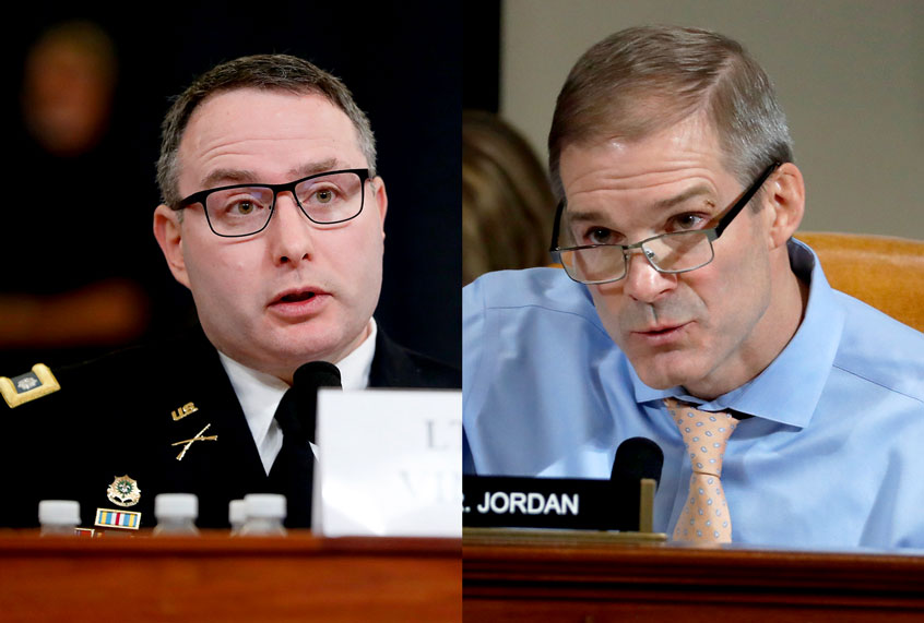 Alexander Vindman and Jim Jordan (Getty Images/AP Photo)