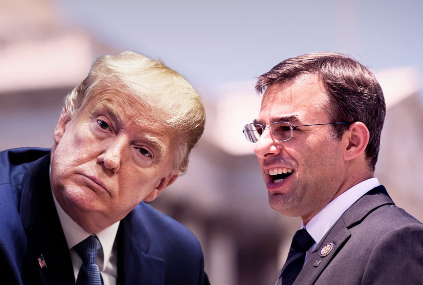Donald Trump and Justin Amash (Bill Clark/CQ Roll Call/BRENDAN SMIALOWSKI/AFP via Getty Images)