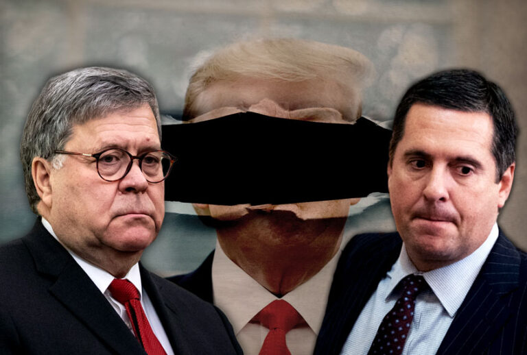 Bill Bar, Devin Nunes, and Donald Trump (Getty Images/AP Photo/Salon)