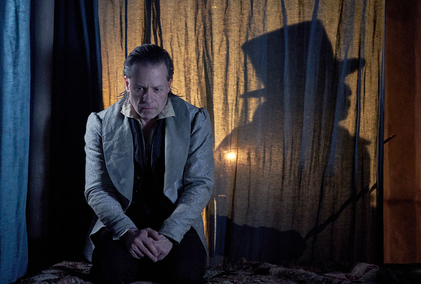 Guy Pearce as Ebenezer Scrooge. (Robert Viglasky/FX)