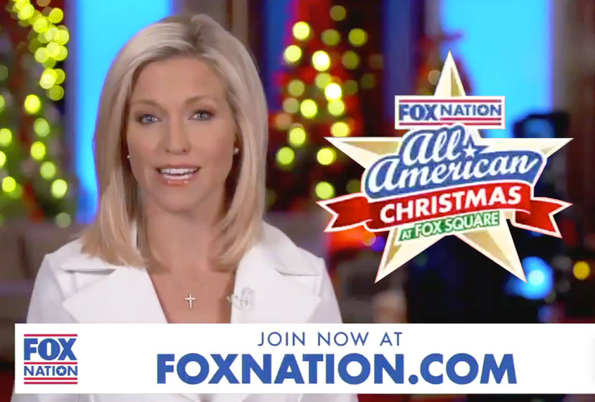 Ainsley Earhardt advertising the All American Christmas (Fox News)