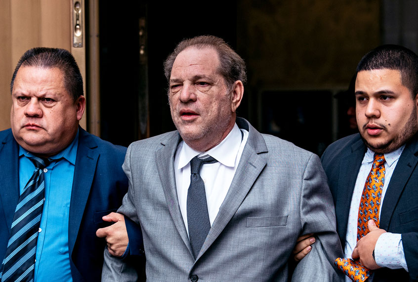 Harvey Weinstein leaves New York City Criminal Court after a bail hearing on December 6, 2019 in New York City. The Oscar-winning producer appeared in court for a proceeding to evaluate his bail in part of reforms set to take effect Jan. 1 throughout New York State. (Scott Heins/Getty Images)