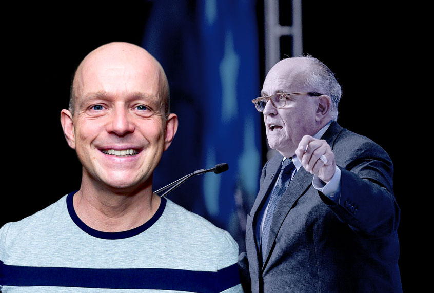 Steve Hilton and Rudy Giuliani (Tasos Katopodis/Sean Zanni/Patrick McMullan via Getty Images)