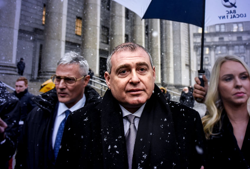 Lev Parnas departs federal court with his wife Svetlana Parnas on December 2, 2019 in New York City. Lev Parnas, an associate of President Trump's personal lawyer Rudy Giuliani, was arrested in October on charges of illegally funneling money to a pro-Trump election committee and other politicians. (Stephanie Keith/Getty Images)