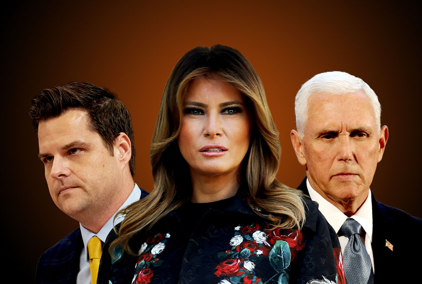 Melania Trump, Matt Gaetz, and Mike Pence (Jeff Malet Photography/Getty Images/Salon)