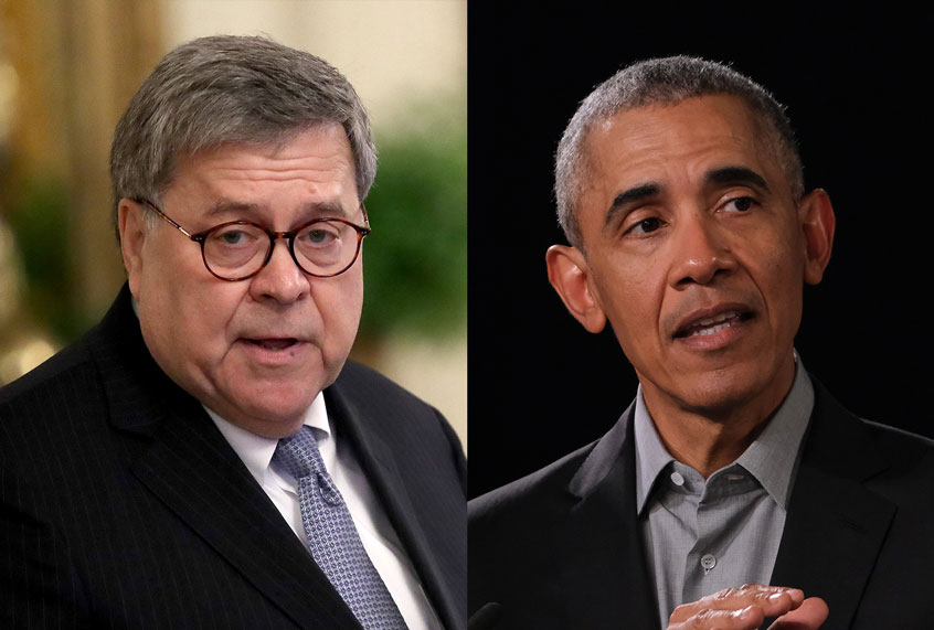 Barack Obama and Bill Barr (Getty Images/Salon)