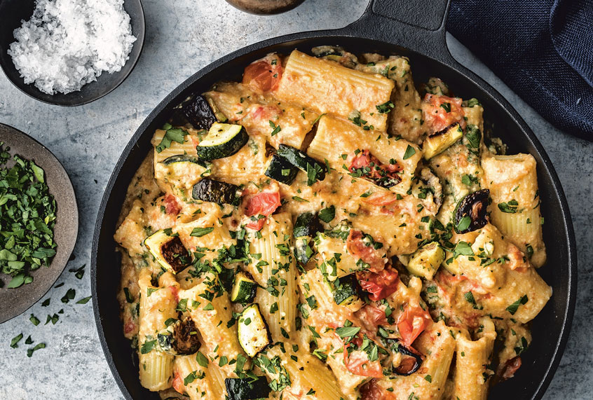 Roasted Vegetable Mac N Cheese (Reprinted from Fix it With Food. Copyright © 2019 by Michael Symon Photographs copyright © 2019 by Ed Anderson. Published by Clarkson Potter, an imprint of Penguin Random House, LLC.)